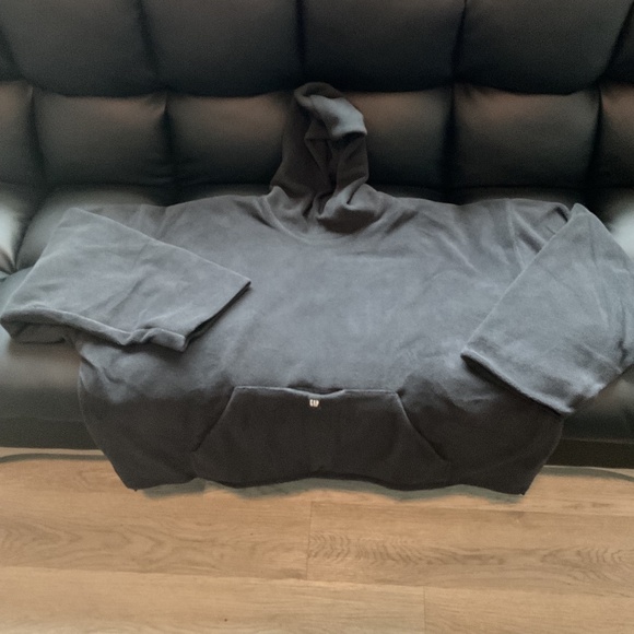 Yeezy Gap Balenciaga EUC Dark Gray Hoodie Sweatshirt Size S Oversized - Picture 1 of 4